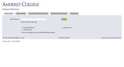 Desktop Screenshot of directory.amherst.edu