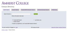 Tablet Screenshot of directory.amherst.edu